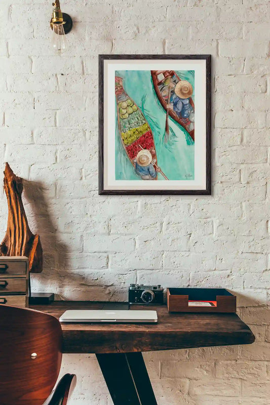 Floating Market - Art Print
