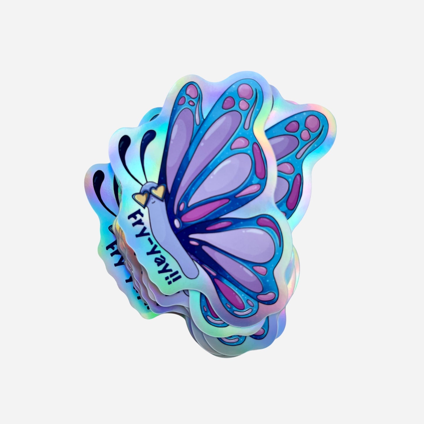 Fry-yay Butterfly Sticker 🦋 | 6x9 - Holographic