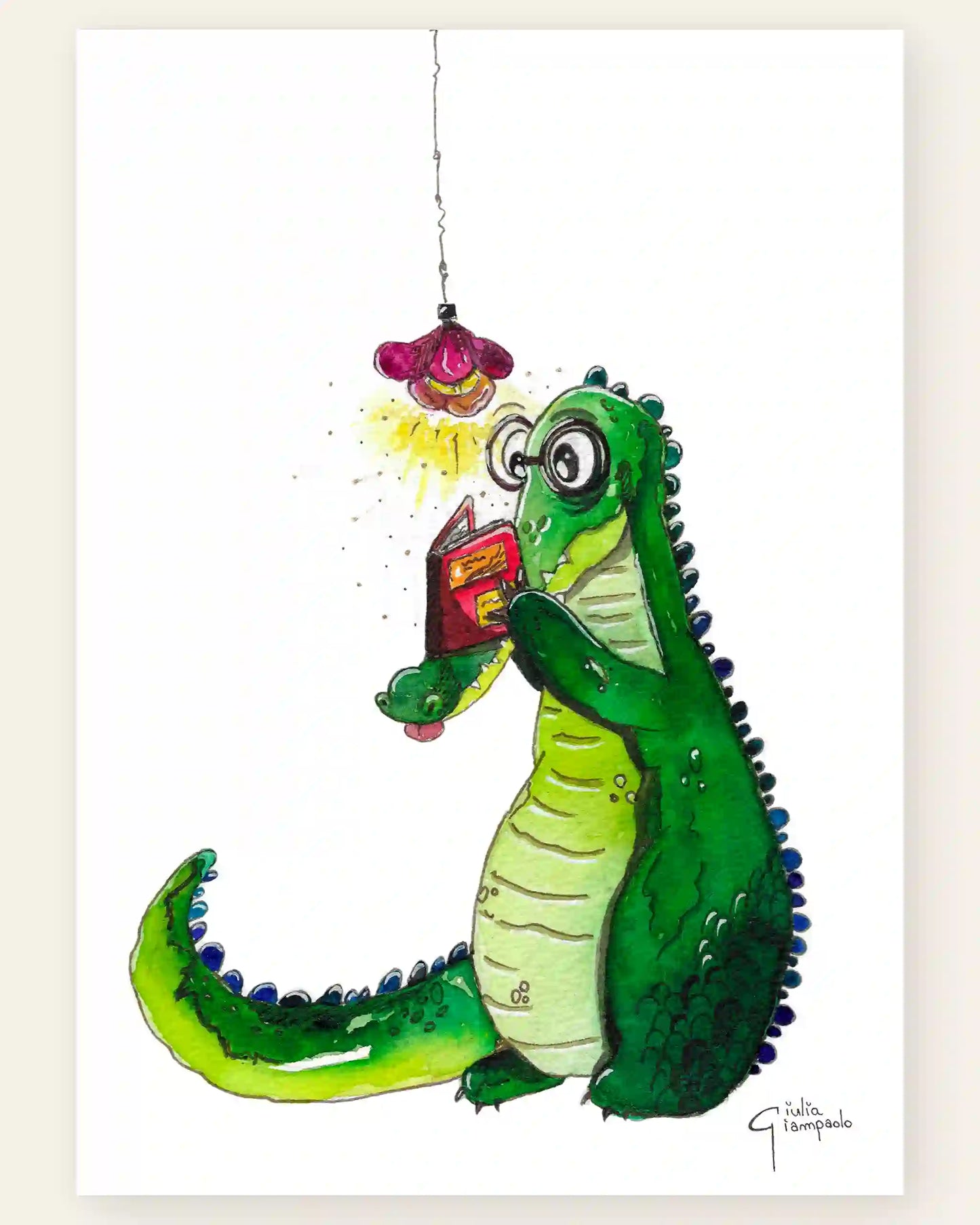 How Crocodiles Read - Art Print