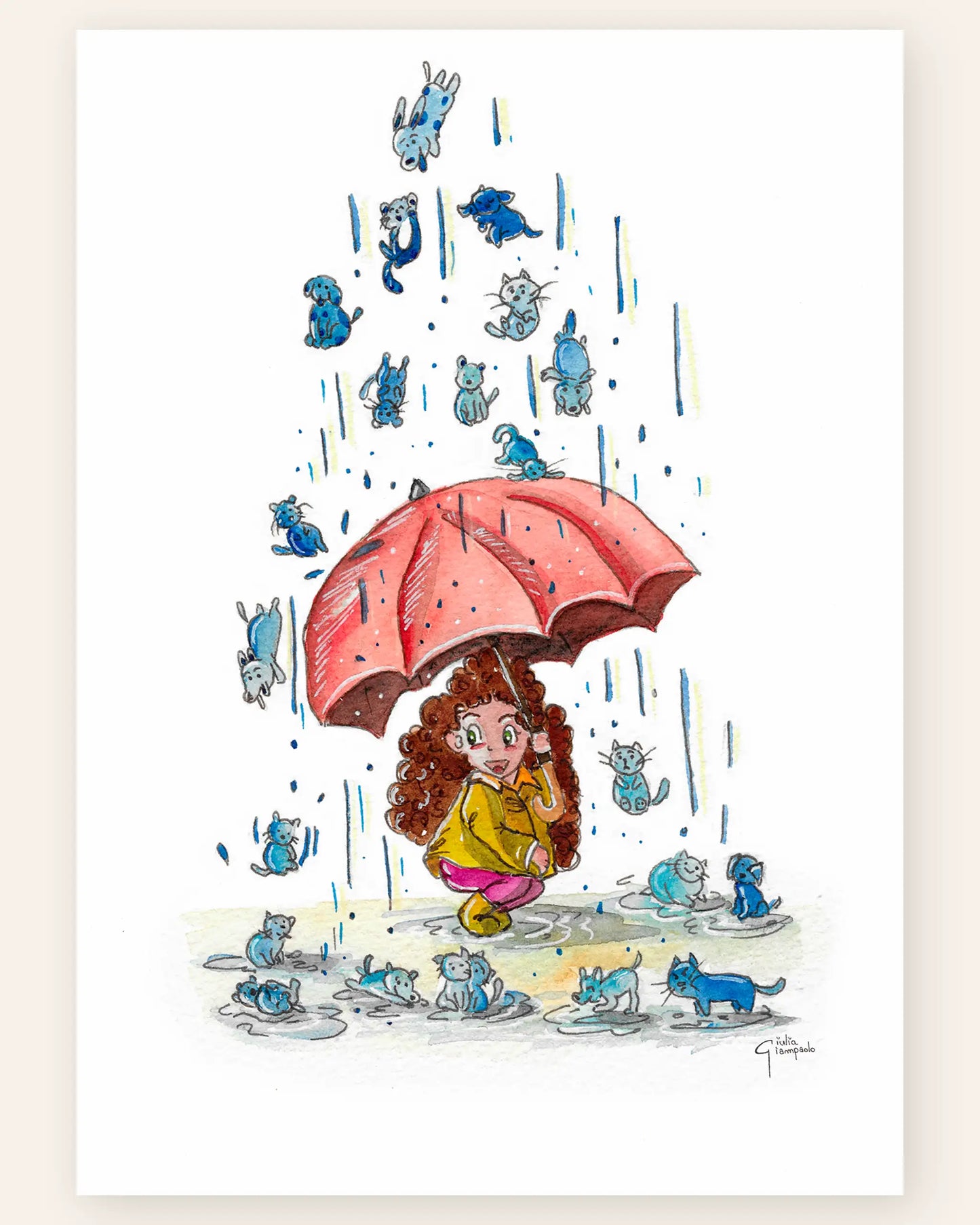 It’s Raining Cats and Dogs - Art Print