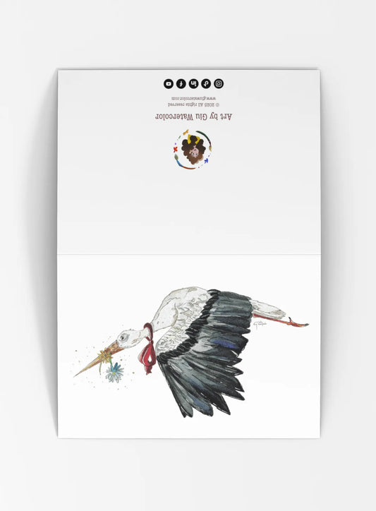 Cicogna Fiorino – Greeting Card