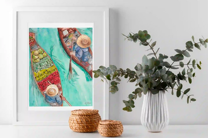 Floating Market - Art Print