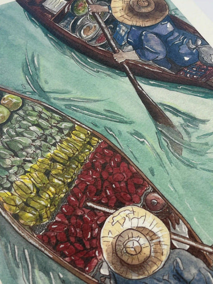 Floating Market - Art Print