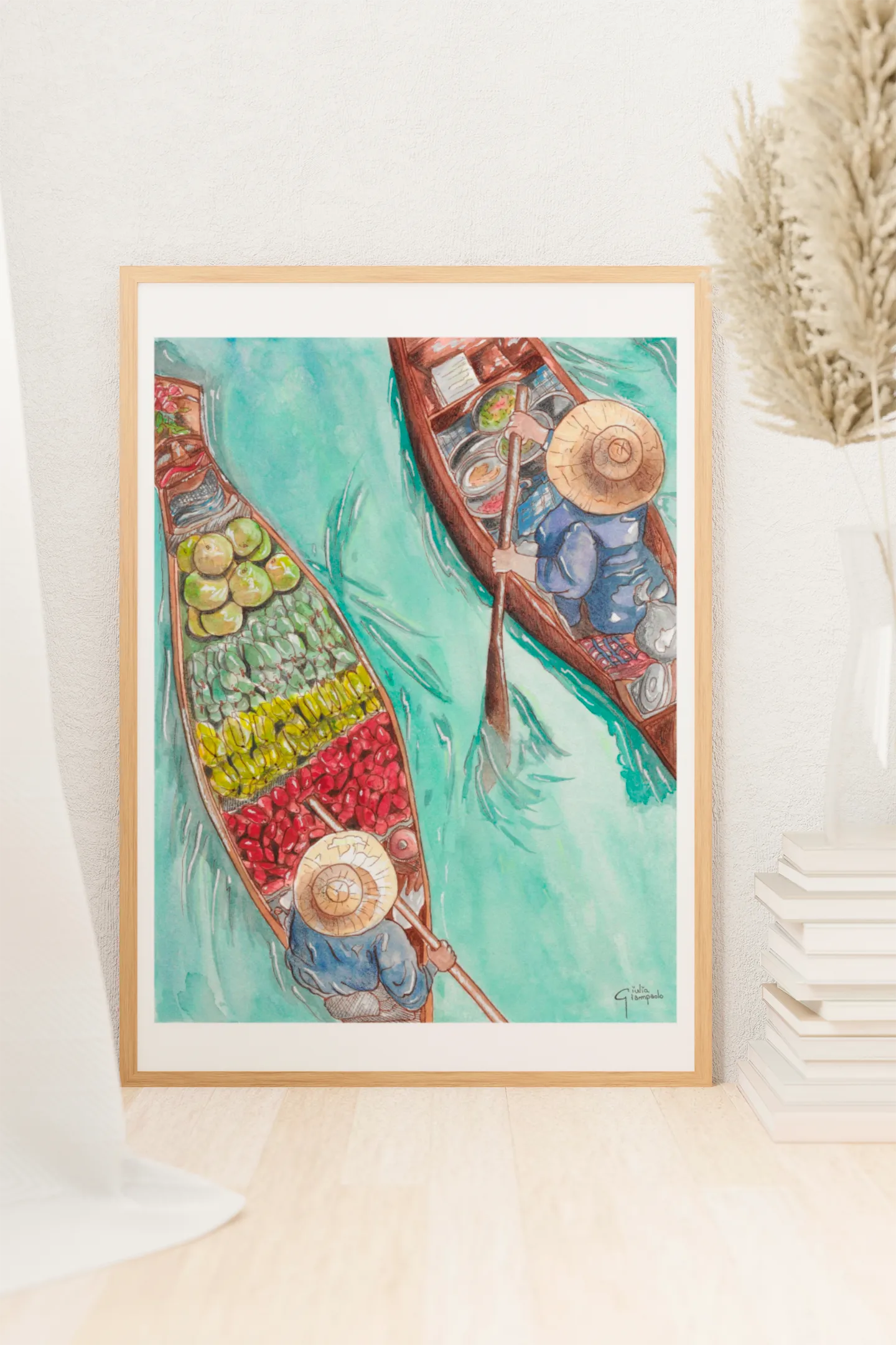 Floating Market - Art Print
