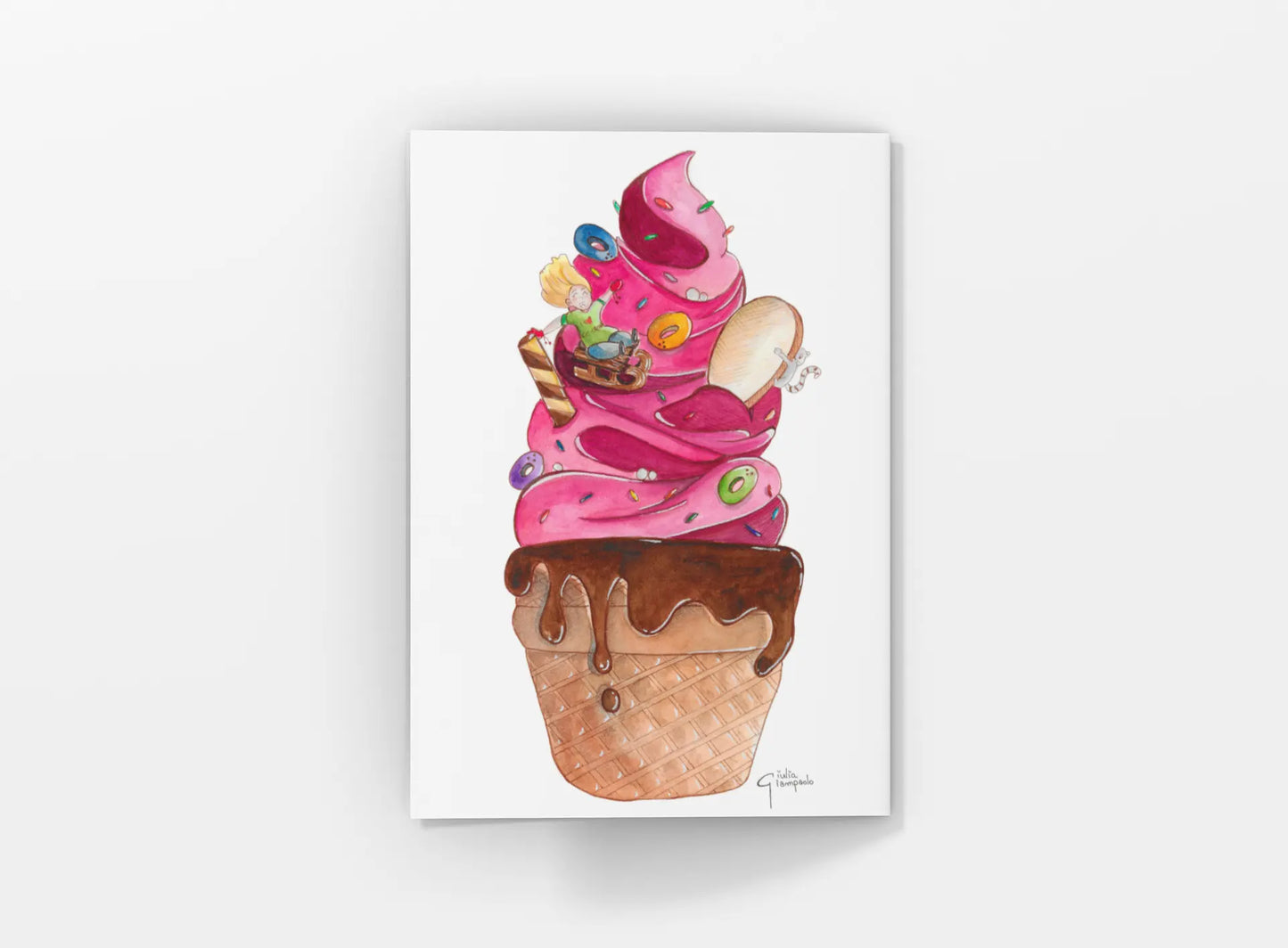 Ice Cream Love - Greeting Card