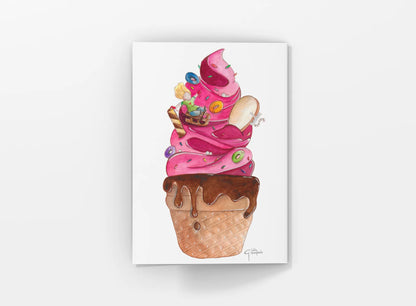 Ice Cream Love - Greeting Card
