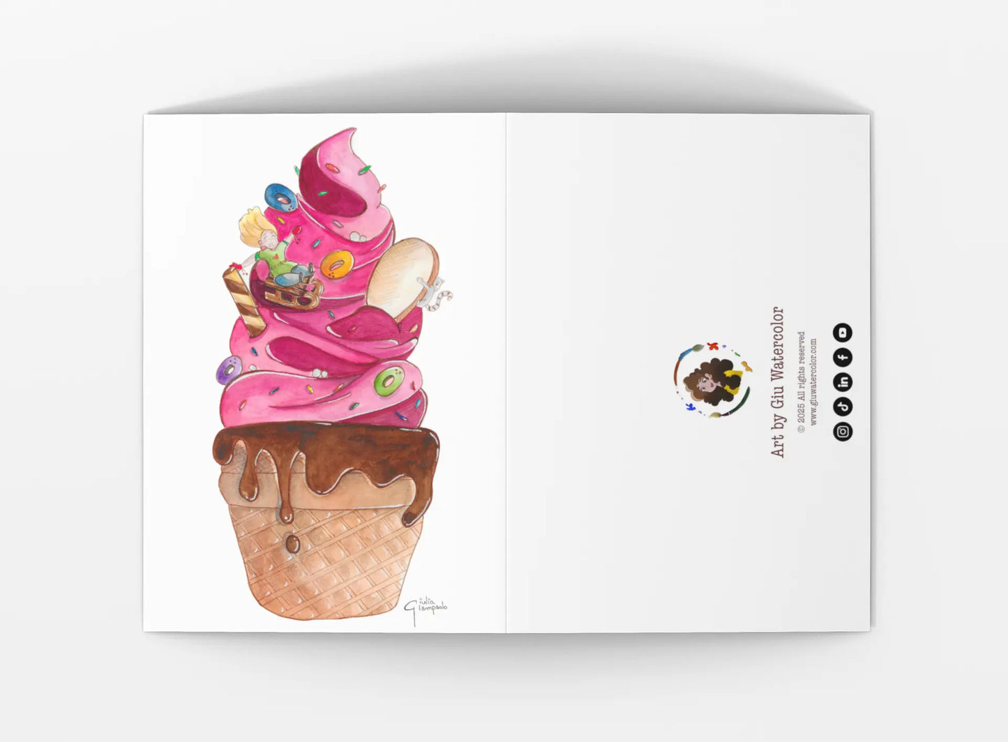Ice Cream Love - Greeting Card