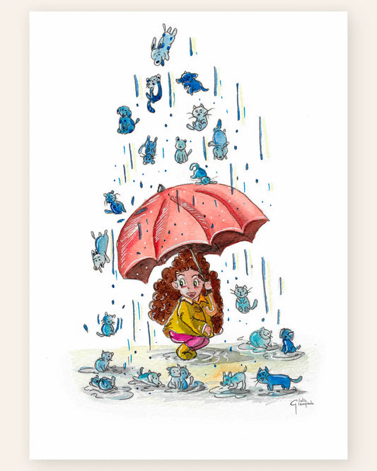 It’s Raining Cats and Dogs - Art Print
