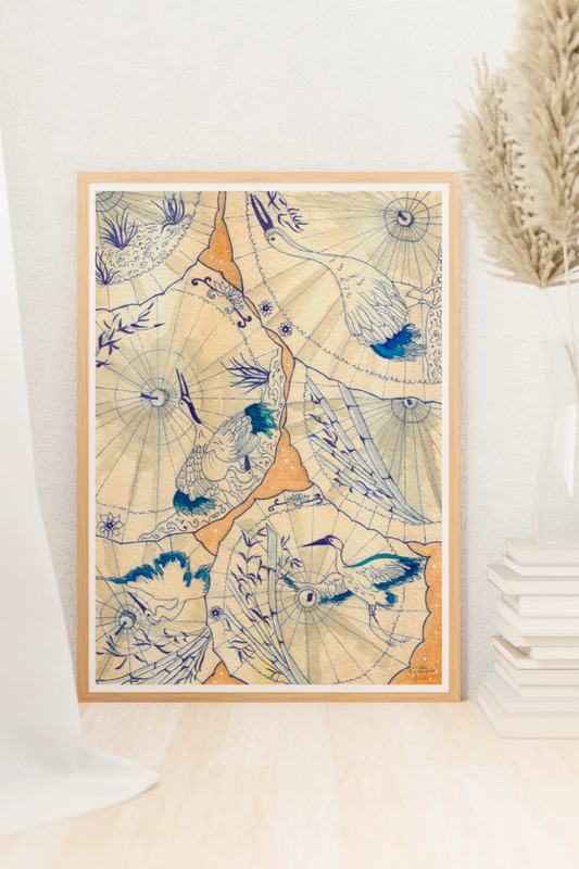 Les Parapluies Japonais - Art Print