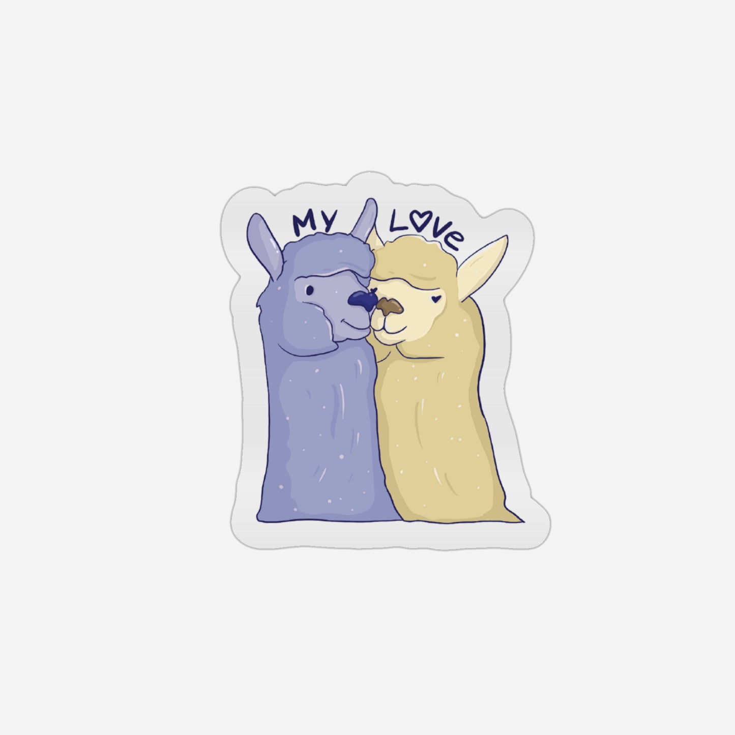 Llamas de amor Sticker 🦙|  5x4 - Transparent