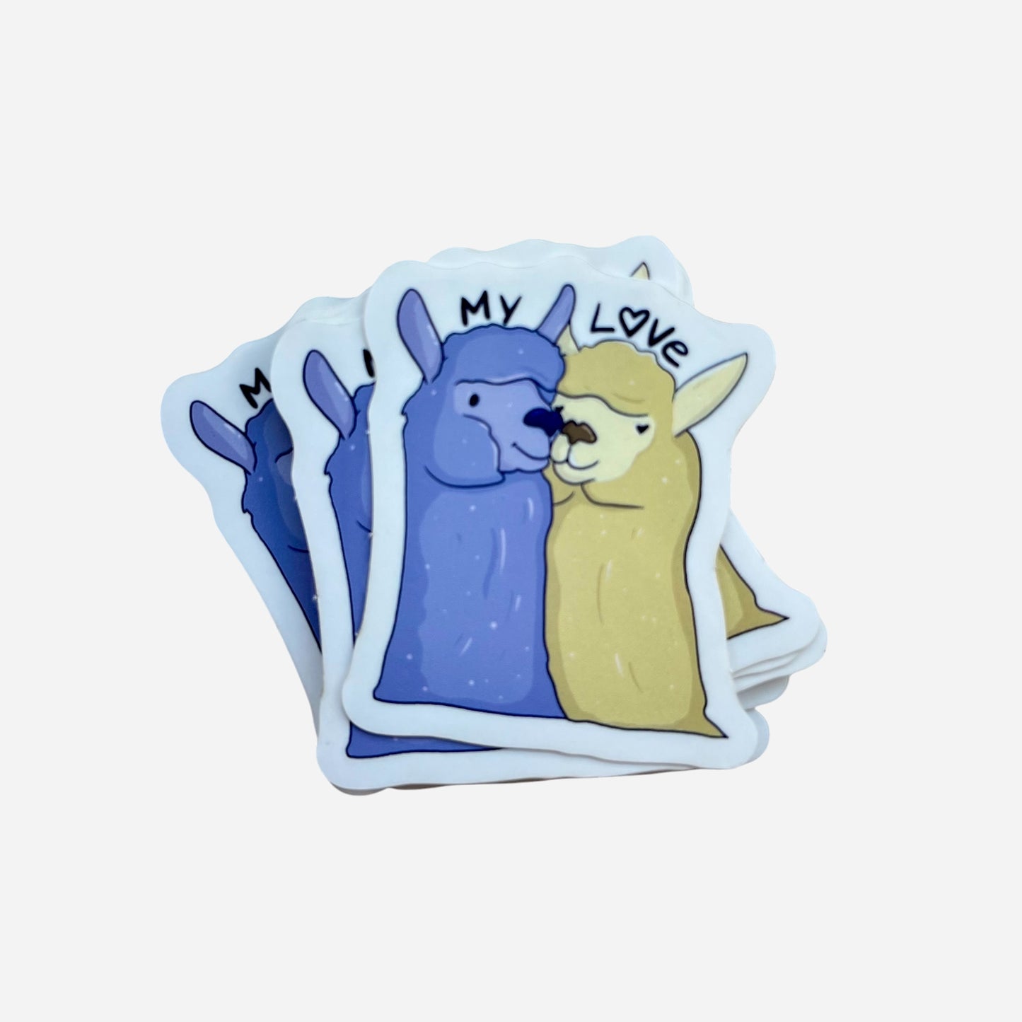 Llamas de amor Sticker 🦙|  5x4 - Transparent