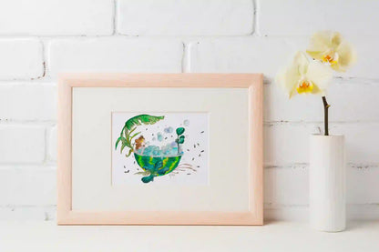 Watermelon bathtub - Art Print