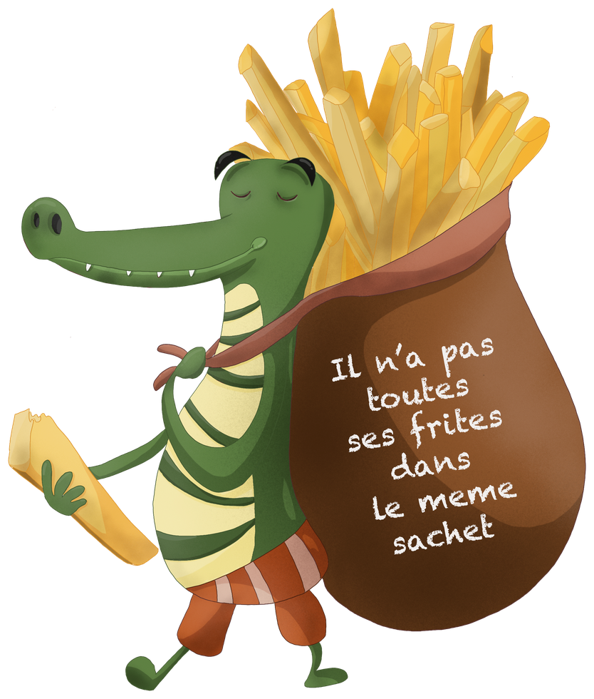 Belgian Crocs frites illustration