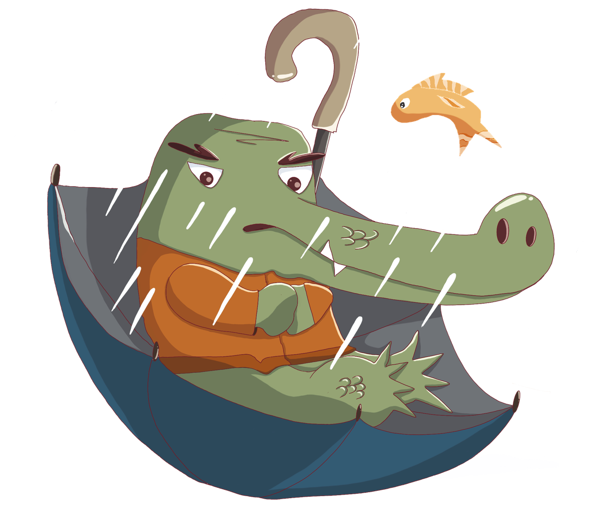 Rainy Belgian Crocs illustration