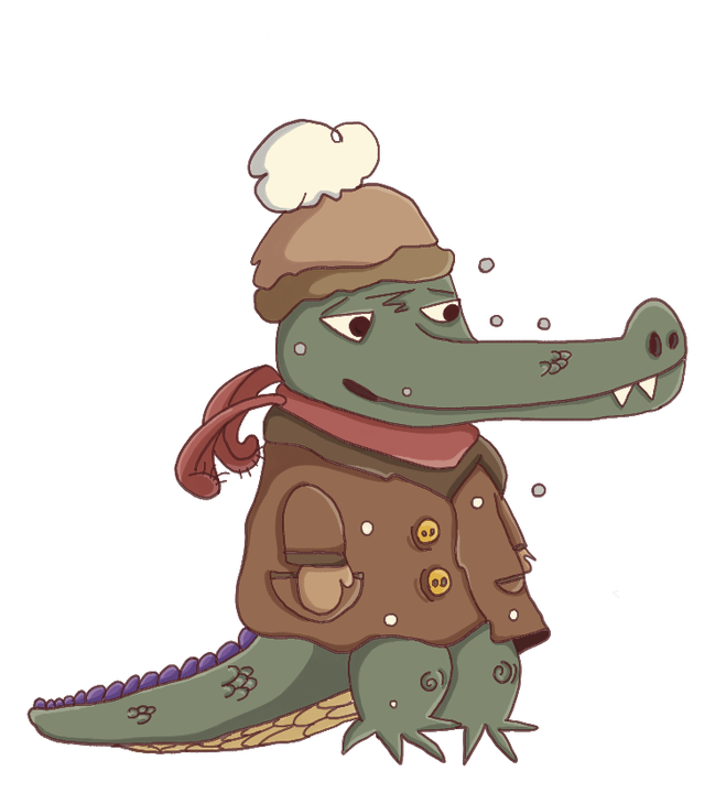 Belgian Crocs winter illustration